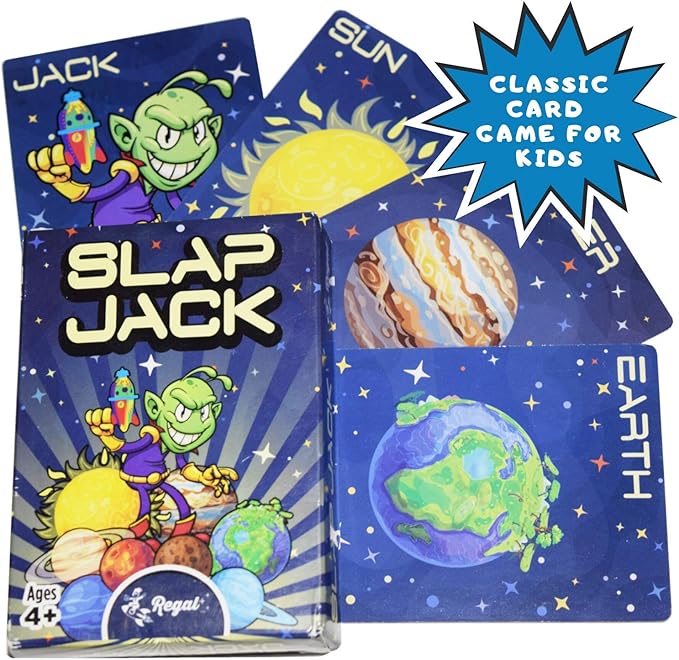 Regal Games Dedicated Card Game for Kids 4 5 6 7 8+ | Funny Travel Board Playing Game for Families (Slap Jack)
