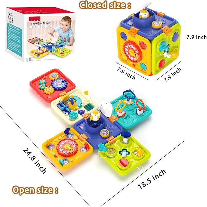 Toys for 1 2 Year Old Boy Montessori Busy Board Educational Learning Toddler Toys One Year Old Boy and Girl Gifts