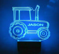 MIRROR MANIA Night Light Multi Color Personalized LED Plug-in, Ultra-Slim Touch Night Light Smart Dusk to Dawn Sensor, Kids Children's Bedroom Kitchen Bathroom Hallway Play Room Variations (Tractor)