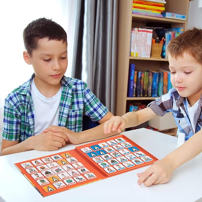 TRAVOFUN Bible Memory Matching Game for Kids - 3-in-1 Magnetic Travel Toy Set with 50 EVA Pieces, Tic-Tac-Toe & Storytime Bingo, Christian Educational Sunday School Games & Church Activities Gift