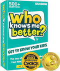 Family Board Games for Kids and Adults - Trivia Card Games for Kids 8-12 and Adults - Who Knows Me Better for Family Game Night - 500+ Facts Questions from Ages 6-8 — Fun Travel Car Activities for 5+