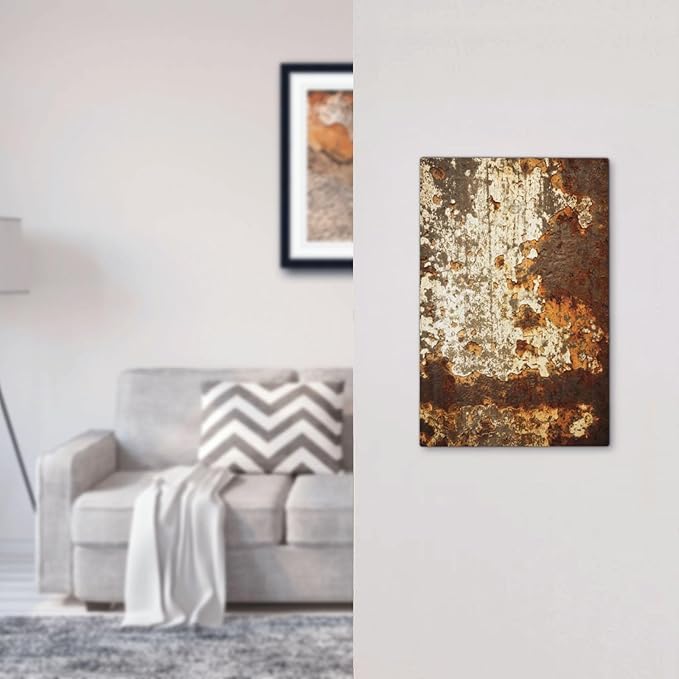 Light Switch Cover Plate Vintage Metal Rust Texture Peeling Paint 1 Gang No Device Blank Electrical Wall Plates Faceplate Decorative Switch Plate For Farmhouse Cabin Decor