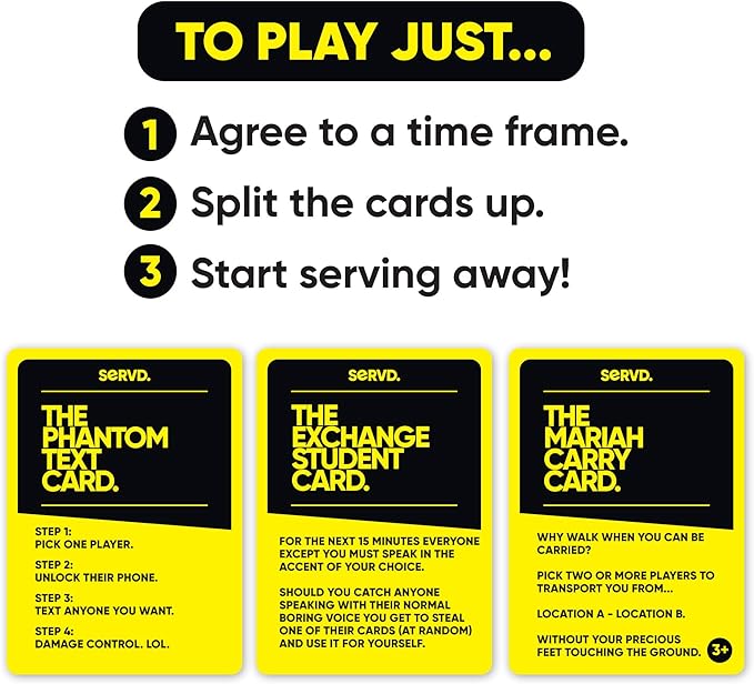 Hasbro SERVD Friends Edition Party Game – Hilarious Real-Life Card Game for Adults – Inject Fun and Strategy into Time with Friends – 2-10 Players – Ages 17+