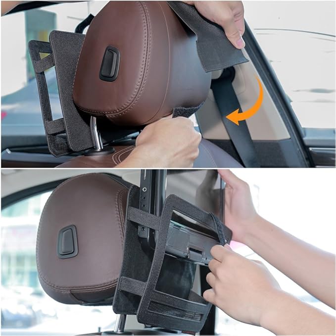 ZugGear DVD Player Headrest Mount Holder Portable DVD Player Mount Car Back seat Headrest Holder for Swivel & Flip 10 inch to10.5 inch
