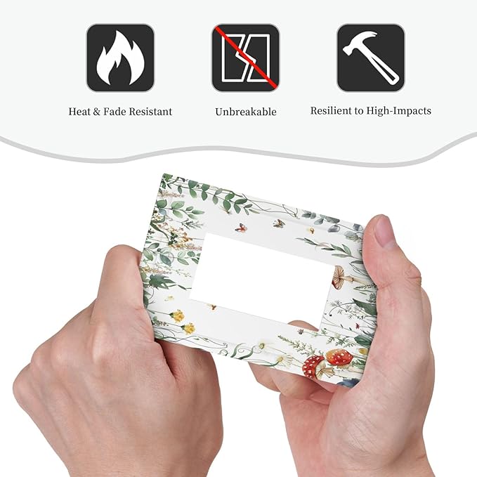 Decorative Outlet Covers Sage Plant Red Mushroom Butterfly Wild Flower 1 Gang Single Rocker Light Switch Cover Plate Wall Plates Gfci Faceplate For Bed Room Kids Room Decor
