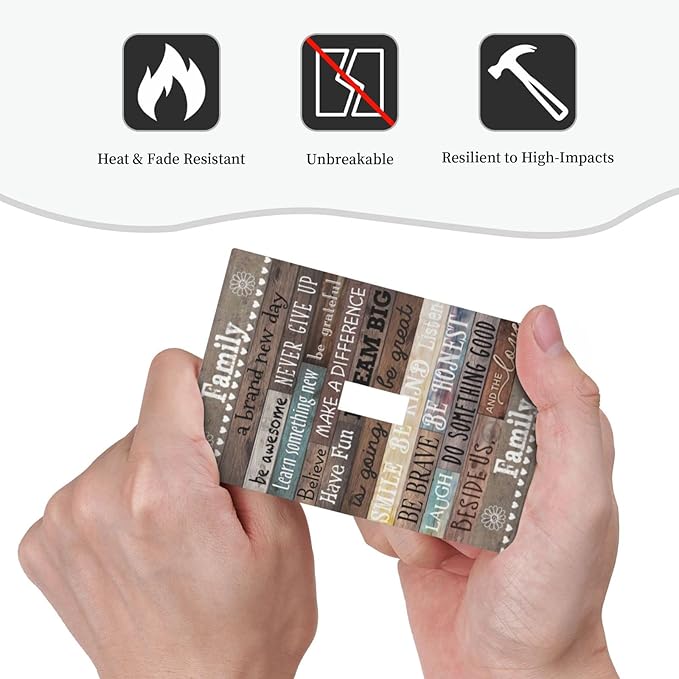 1 Gang Electrical Single Toggle Device Wall Plate Rustic Vintage Country Positive Cabin Home Inspirational Quotes Rules Wood WDevice Wall Plate Decorative Electric Outlet Light Switch Face Plate Cover