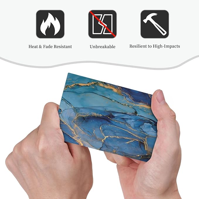 Blue Marble Single Blank Wall Plates Decorative No Device Faceplate Modern Ombre Watercolor Ink Art Light Switch Cover for Bathroom Bedroom Home Decorate