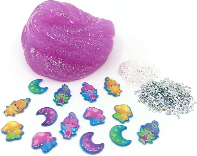 CRA-Z-Slimy Sparkle Fairy Cotton Candy Scented Premade Slime Kit, Ages 6 and Up