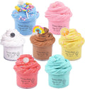 7 Pack Butter Slime Kit, Soft and Non-Sticky Sludge Toy, for Girls Boys Party Favor, Birthday Gifts, Stress Relief Toy