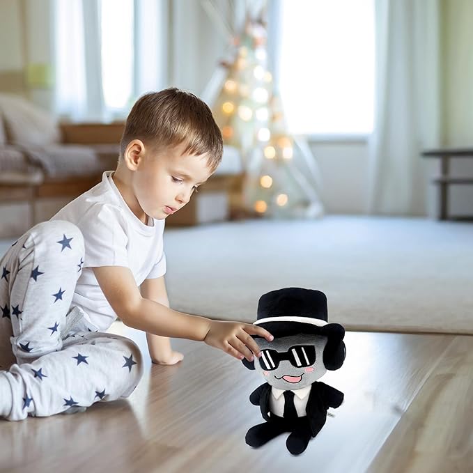 Forsaken Black Plush Toy – Soft Black Character Plush Stuffed Animal, Cute Forsaken Game Collectible Plushie Gift for Kids and Gamers