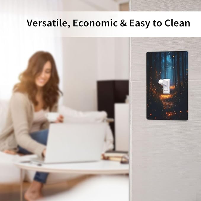 Decorative Art Light Switch Covers Enchanted Glowing Forest Single Toggle Wall Plate Decorative Switchcover Electrical Switchplate for Home Decor
