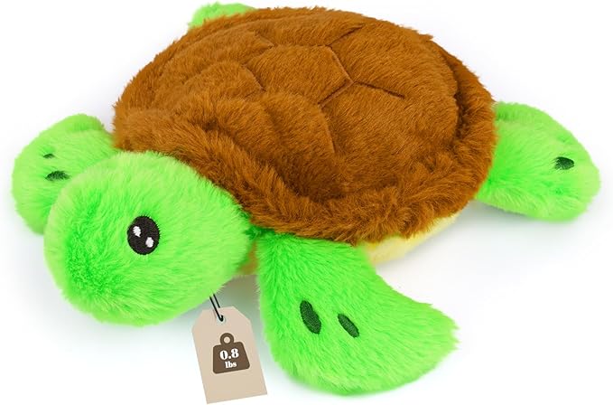 Turtle Stuffed Animals, Small Weighted Plushies Soft Sea Turtle Plush Toy, Cute Plushies Huggable Birthday Gift for Kids Boys Girls,10inch 0.8lbs