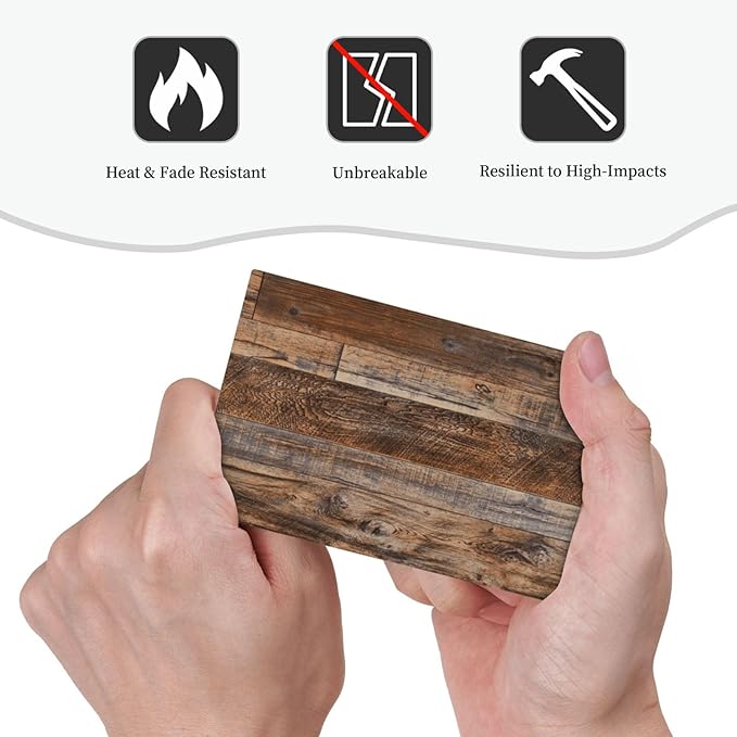 Vintage Board Rustic Brown Wood Texture Light Switch Cover Plate 1 Gang No Device Blank Electrical Wall Plates Faceplate Decorative Switch Plate Covers for Farmhouse Home Decor