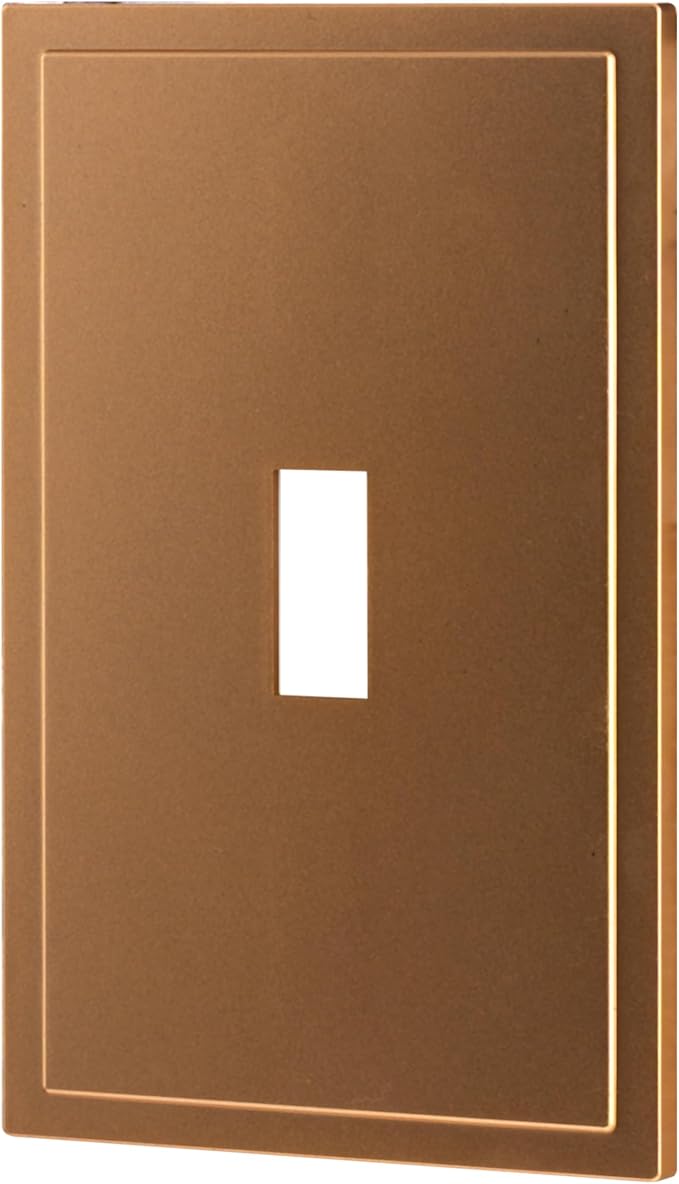 UltraPro Screwless Toggle Switch Wallplate, 1-Gang – Modern Snap-On Cover, Child-Safe, Durable Polycarbonate, Easy DIY Installation, Brushed Bronze, 85749