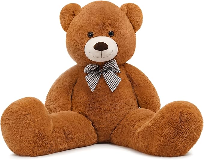 Toys Studio 5 Feet Teddy Bear, 59'' Giant Big Bear Stuffed Animal Lifesize Bear for Baby Shower Centerpieces, Large Plush Toy for Kids Girls Valentine's Day Christmas Birthday, Brown