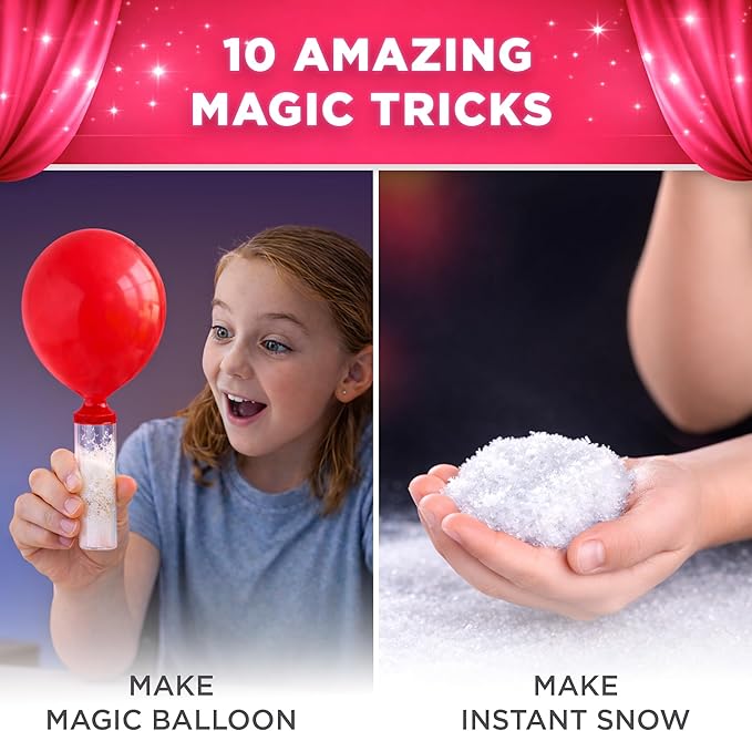 Doctor Jupiter Magic Science Kit, Chemistry Set for Kids Ages 8-10-12-14 | Easter, Birthday Gift Ideas for 8+ Boys and Girls | Toy STEM Kit with 10 Science Experiments, Magic Tricks