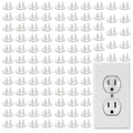 100 Pack Outlet Covers Baby Proofing Clear Outlet Covers Baby Safety Outlet Plug Covers Safe & Secure Electric Plug Protectors Sturdy Childproof Socket Covers for Home & Office