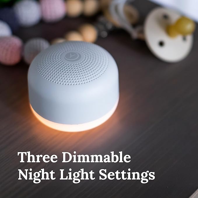 Yogasleep Travel Mini Portable White Noise Sound Machine (2 Pack) 6 Soothing Sounds, Volume Control, Dimmable Night Light, Sleep Therapy for Adults & Kids, USB Rechargeable, Lanyard Included