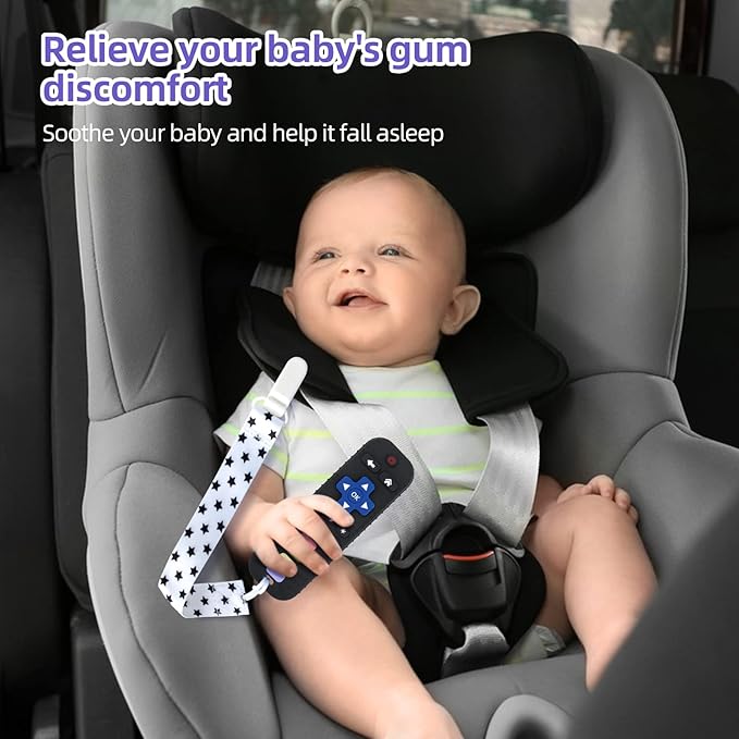 Chuya Baby Teething Toys for Babies 3-6-12-24 Months TV Remote Control Shape Teething Relief Food-Grade Silicone