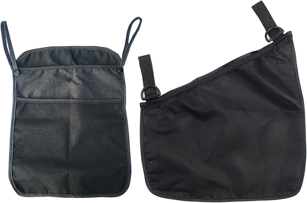 2PCS Pack Baby Stroller Organizer,The Side One for Toys and Snacks,The Back One For Mommy to Keep Keys, Phone, Snacks, Bottles,Nappy Diaper Storage, Detachable,Fits for Umbrella Strollers (BLACK F)