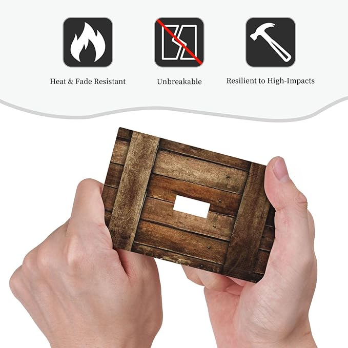 Brown Wooden Barn Door Old Wood Print Decorative Light Switch Cover 1 Gang Single Toggle Device Electrical Faceplate Switchplates Decorator Outlet Wall Plate for Farmhouse Home Decor