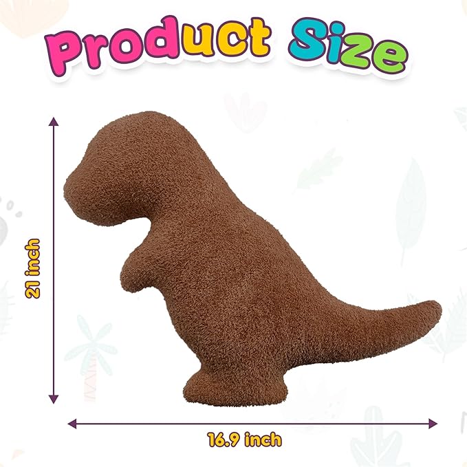 Andywoo Dino Chocolate Pillow Plush for Funny Birthday Gifts, Cute Funny Dinosaur Chocolate Stuffed Animals Toy for Boy and Girl, Dinosaur Gifts for Kids Teens and Adults (Tyran Rex, Large)