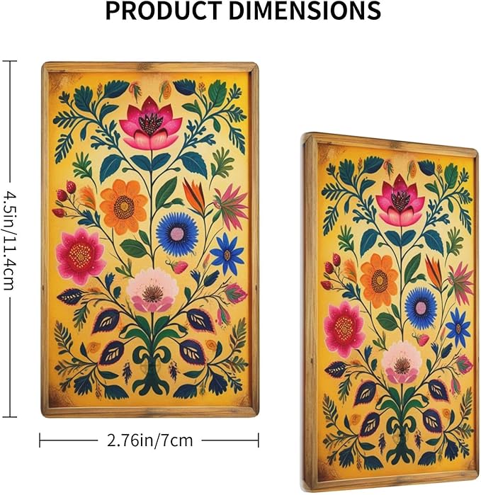 Decorative Art Light Switch Covers ColorFul Blooms 1 Gang No Device Blank Switchplate Electrical Faceplate for Home Decor