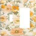 Outlet Covers Vintage Floral Pastel Flower Pattern 1 Toggle 1 Rocker Combo Light Switch Cover Plate Decorative Switch Plate Covers Electrical Wall Plate for Bedroom Cabin Decor