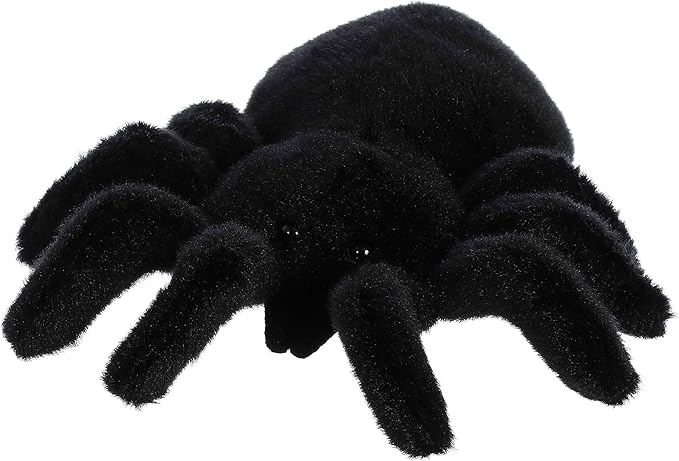 Aurora® Adorable Mini Flopsie™ Tod Tarantula™ Stuffed Animal - Mini Companions Ready for Playful Adventures - for Kids All Ages, Toddlers, Adults, and Families - Black 8 Inches