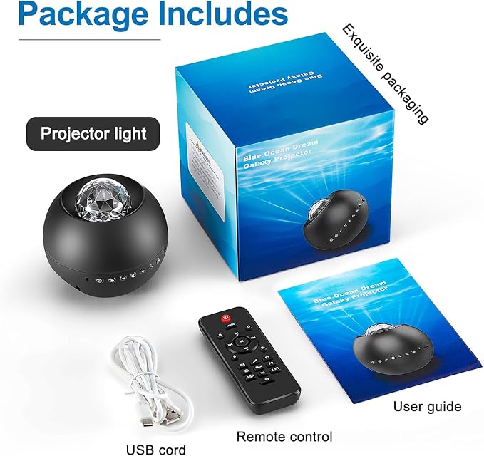 Galaxy Projector for Bedroom Mothers Day Gifts Birthday Gifts for Teen Boy Gifts, LED Galaxy Light Projector, 15White Noise HiFi Bluetooth Speaker,Remote&Timer Ceiling Projector Lights Trendy Stuff
