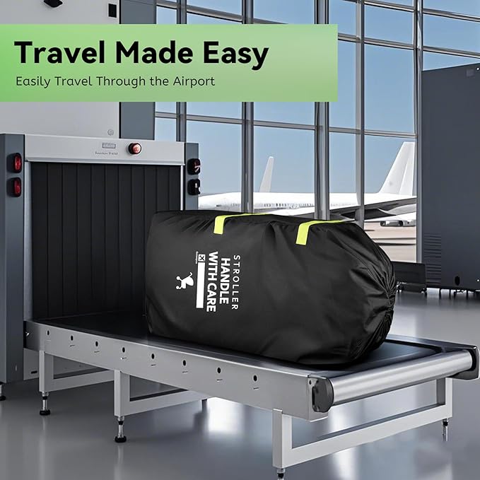 Stroller Bag for Airplane: Airplane Travel Essentials, 46" H x 21" W x 13" D Stroller Cover for Air Travel, Fit Single/Double/Jogging/Baby Stroller Travel System, First Mothers Day Gifts for New Mom