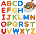 JoyCat Silicone Alphabet Magnetic Letters, 26 Uppercase ABC Fridge Magnets for Kids 3+, Preschool Learning Refrigerator Toy Set, Birthday Gifts for Boys & Girls (Vibrant Color)