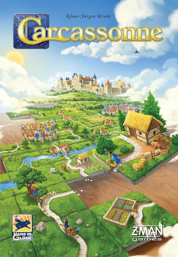 Asmodee Carcassonne Board Game - Classic Tile-Laying Strategy Game, Family Fun Medieval Adventure for Kids & Adults, Ages 7+, 2-5 Players, 35 Minute Playtime