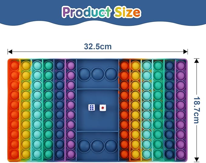 Pop Games Sensory Fidget Toy, Pop Board Math Games for Kids Family Games Multiplication Game, Stress Relief Toys Learning for Girls Boys with Autism Gifts for Grandkids