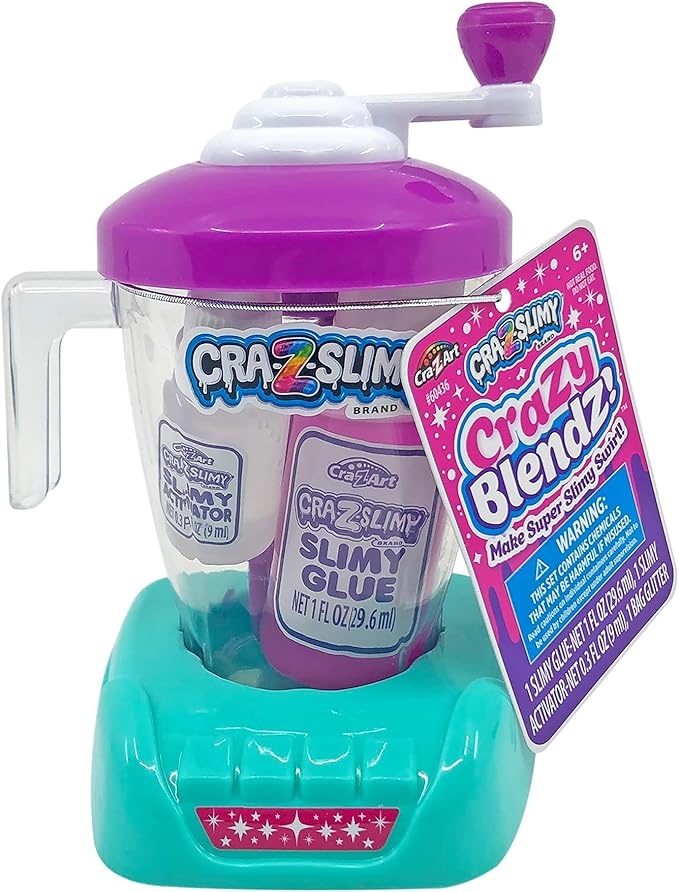 Craz-Slimy Crazy Blendz DIY Slime Making Mixer - Assorted Colors - Kids DIY Slime Craft Kit, Easter Basket Stuffer, 5" x 3.25"