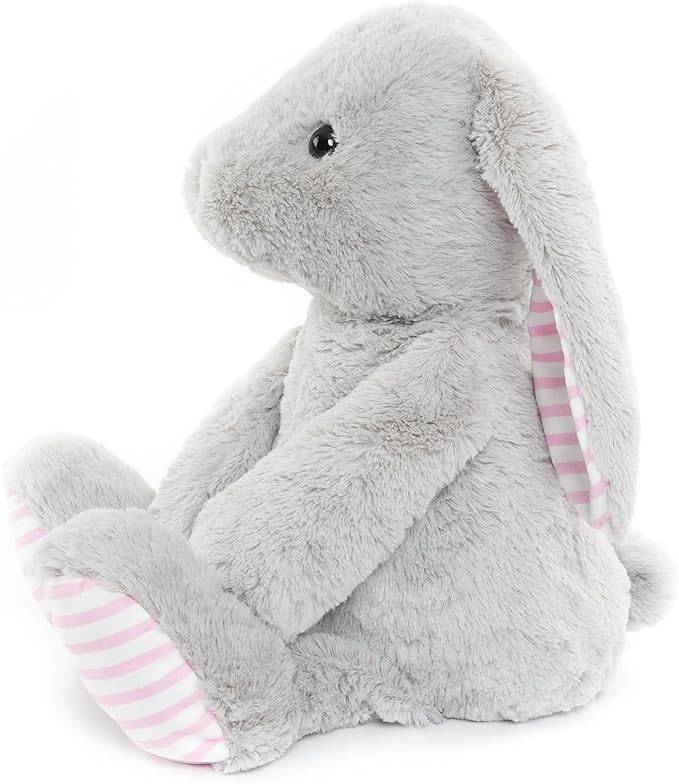WEIGEDU Gray Bunny Rabbit Stuffed Animals Plush Toys for Kids Girls Boys Baby Birthday Bedtime Gift, 17.7 inches