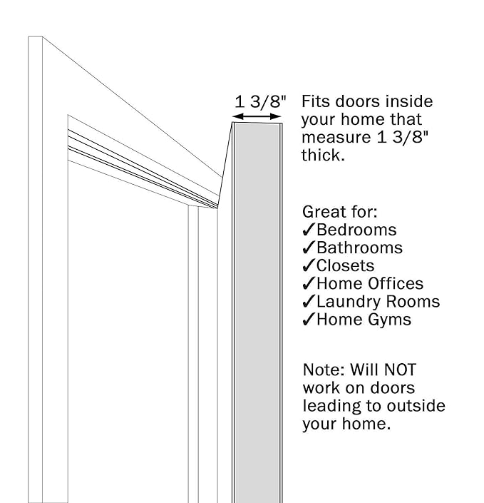Safety Innovations Child Proof Deluxe Door Top Lock for 1 3/8 inch Thick Interior Doors, (1-Pack)