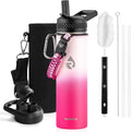 RAYMYLO Insulated Water Bottle 20 oz, Triple Wall Vacuum Stainless Steel (Cold for 24Hrs, Hot for 12Hrs), Leak Proof & Non-BPA, Kids Water Bottle Jug for School with Straw Spout Lids