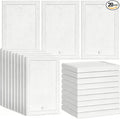 ZEFTV 20 Pack Mid-Size Blank Wall Plates 1-Gang blank Switch Outlet Electrical Cover Plate Unbreakable Thermoplastic Faceplate for Light Receptacle Outlet Switch, Classic Beaded Relief Design, White