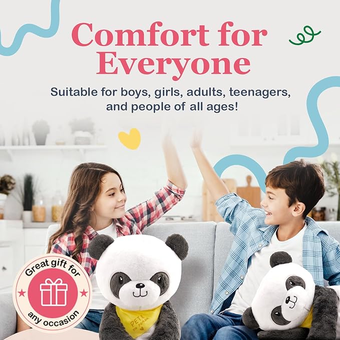 Lilly's Love Weighted Stuffed Animals for Adults & Kids — 5lb Calming Panda Plush for Anxiety, ADHD & Sensory | Machine Washable Weighted Stuffed Animal w/Removable Insert | Pete The Panda