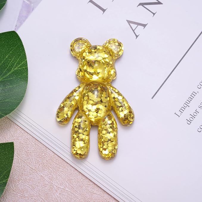 Aesnefe Worry Bear, Pocket Bear Hug, Anxiety Gifts for Men Women, Anxiety Relief Gifts, Mental Health Positivity Gift for Anxious Friend, Back to School Reminder of Comfort, Gold