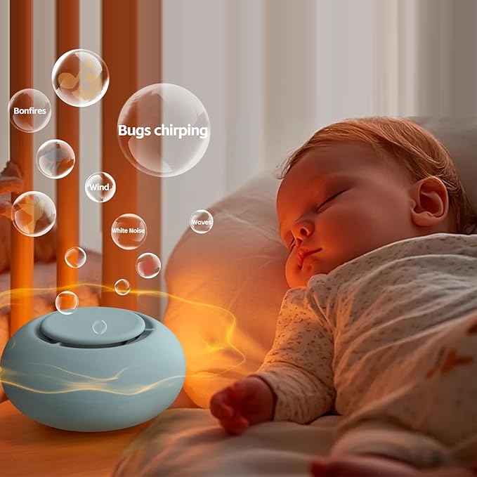 White Noise Machine - Sleep Sound Machine for Baby and Kids,12 Soothing Sounds, 15 Hours of Ultralong Battery Life,Noise Canceling for Break & Sleeping, Sound Therapy for Home, Travel.Slate