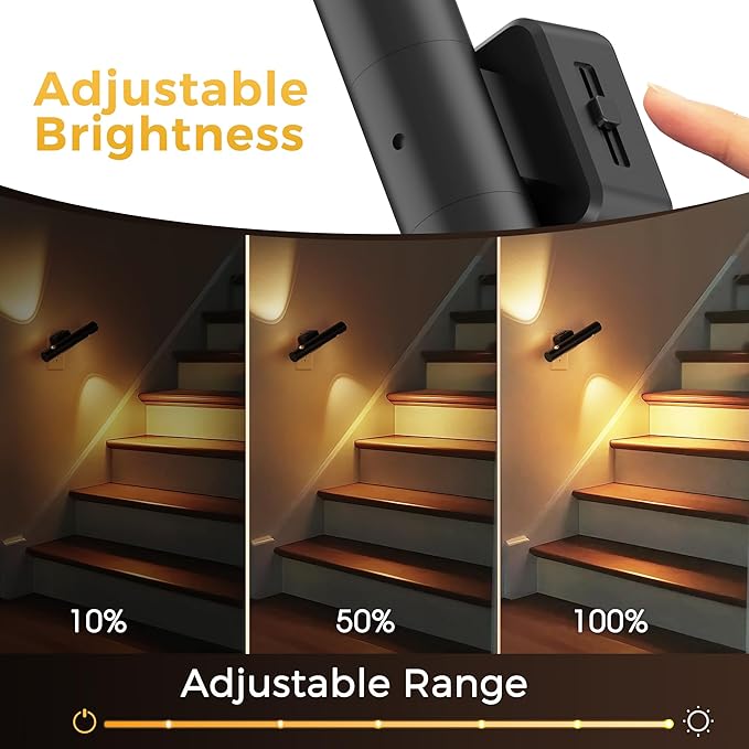 L LOHAS LED Night Light, Night Lights Plug into Wall, Auto Light Sensor 180° Rotating[2-Pack], Brightness Adjustable 0-100Lm, Soft White 3000K, Modern Nightlights for Bathroom, Hallway