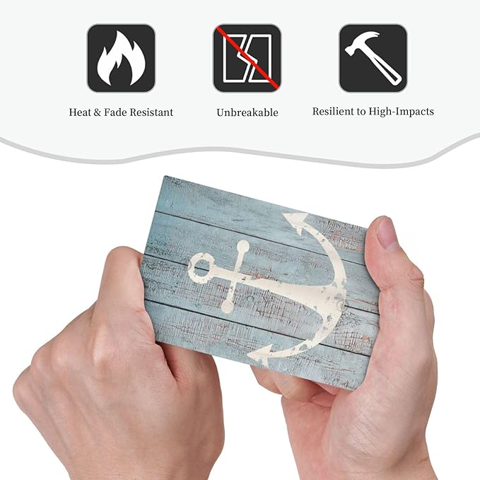 Anchor Rustic Sailing Nautical Wooden Planks Marine Light Switch Cover Plate 1 Gang No Device Blank Electrical Wall Plates Faceplate Decorative Switch Plate Covers for Bathroom Farmhouse Decor