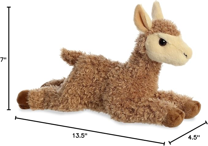 Aurora® Adorable Flopsie™ Louis Llama™ Stuffed Animal - Playful Ease - Timeless Companions - Brown 12 Inches