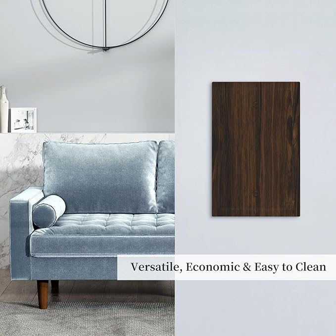 Light Switch Cover Plate Dark Brown Wood Grain Rustic Country Wooden 1 Gang Blank No Device Decorative Outlet Covers Electrical Wall Plate Switchplate for Farmhouse Home Decor
