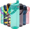 Elemental Water Bottles for Kids - Splash Kids Water Bottle for School with Pop-it Handle - BPA Free Tritan Plastic Water Bottle with Straw Leak Proof when Spout is Closed - Robin's Egg - 18oz