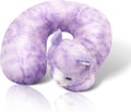 Cloudz Kids Super Soft N' Cuddly Animal Airplane Travel Neck Pillow! Keep Children Comfy and Supported with a Buddy While Traveling or just Resting at Home - Purple Cat