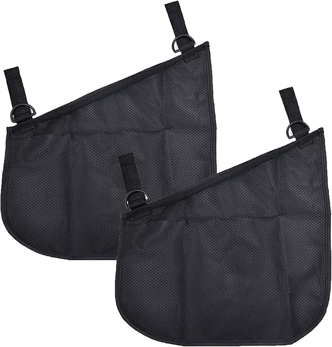 2 Pack Portable Side Sling Stroller Cargo Net ,Non-Slip and Adjustable Straps Storage Mesh Bag ,Food Storage ,Friut Storage Bag for Baby Stroller Cargo Mesh Bag Storage