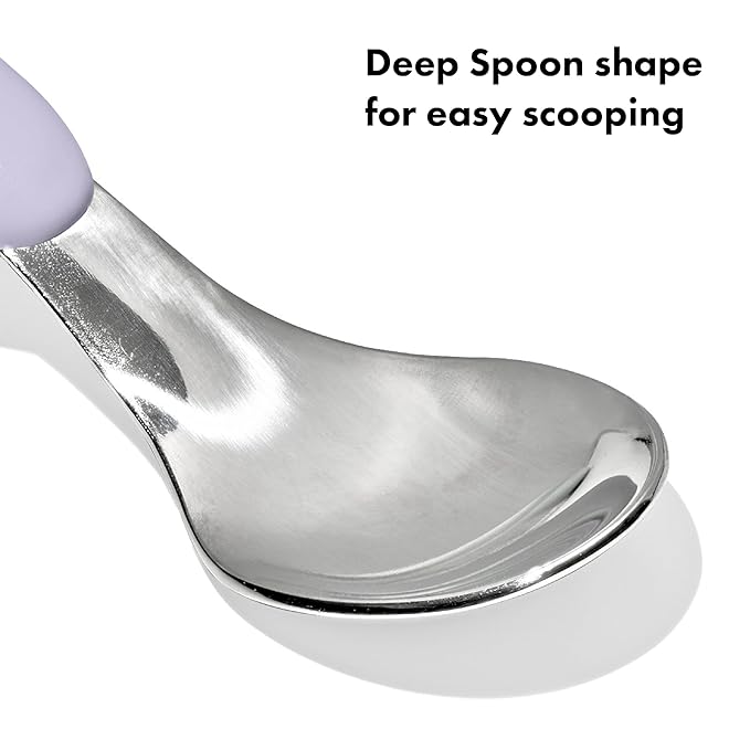 OXO Tot On-The-Go Fork and Spoon Set - Lilac